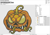 Spooky Pumpkin Embroidery