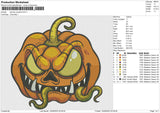 Spooky Pumpkin Embroidery