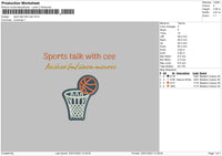 Sport Talk Embroidery File 6 sizes