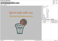 Sport Talk Embroidery File 6 sizes