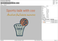 Sport Talk Embroidery File 6 sizes