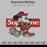 Supreme Mickey Embroidery