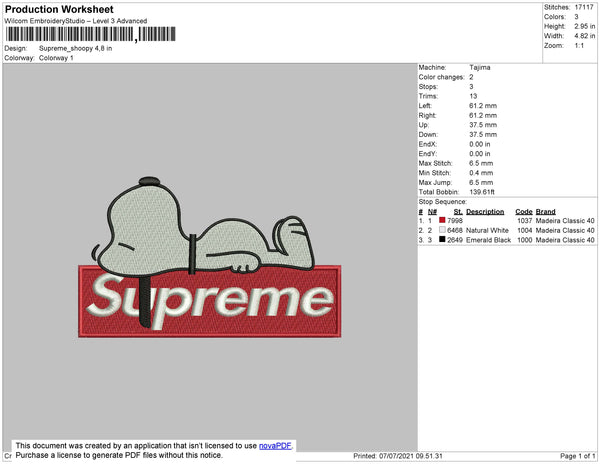 Supreme snoopy best sale