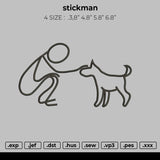 stickman Embroidery File 4 size