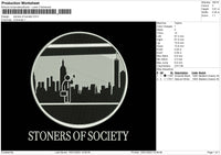 Stoners Embroidery File 6 sizes