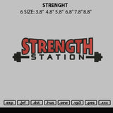 Strenght Embroidery File 6 Sizes