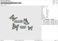 Summer Vibes Butterfly Embroidery