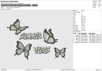 Summer Vibes Butterfly Embroidery