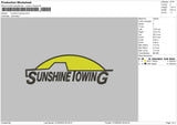 Sunshine T Embroidery File 6 sizes