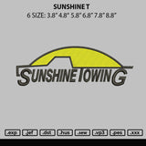 Sunshine T Embroidery File 6 sizes