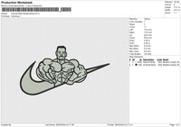 Swoosh Male Bodybuilding Embroidery