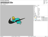 Swoosh Homer 02 Embroidery
