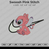Swoosh Pink Stitch Embroidery