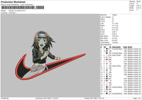 Swoosh Rin Nohara Embroidery File
