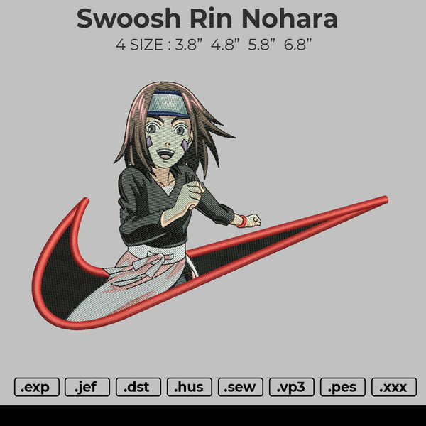 Swoosh Rin Nohara Embroidery File
