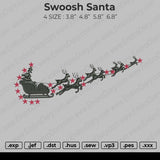 Swoosh Santa Embroidery