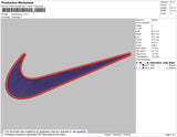 Swoosh 2 Color Embroidery