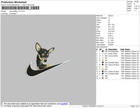 Swoosh Dog V15 Embroidery