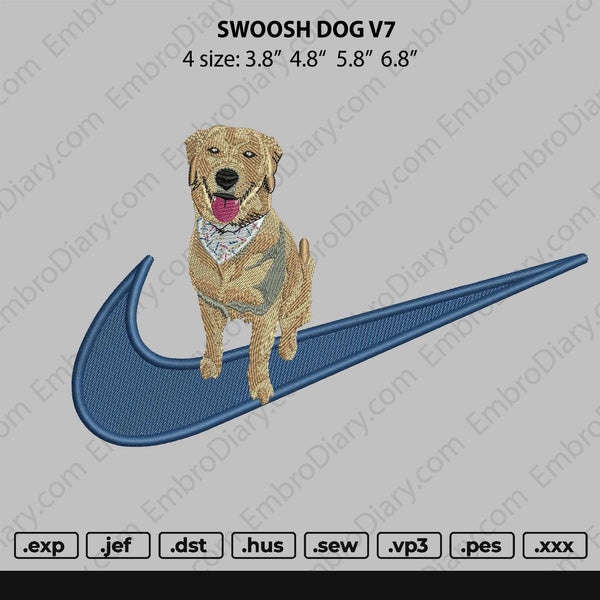 Swoosh Dog V7 Embroidery