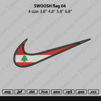 swoosh flag 04 Embroidery