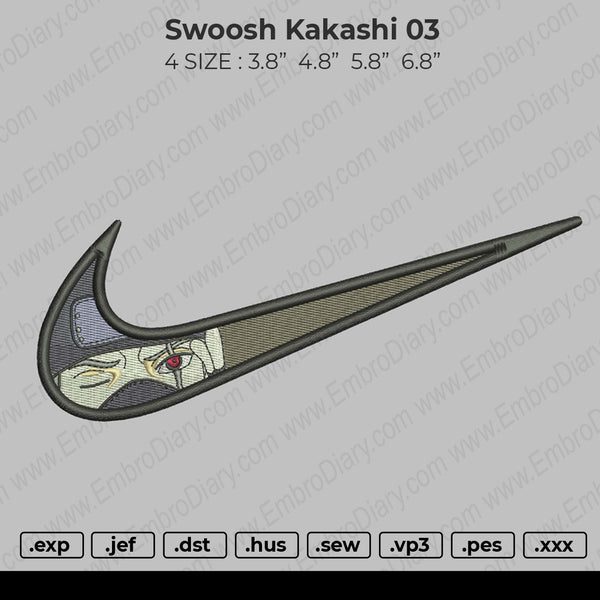 Swoosh Kakashi 03 Embroidery