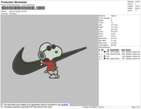 Swoosh Snoopy v2 Embroidery