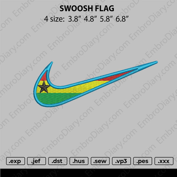 swoosh flag star Embroidery