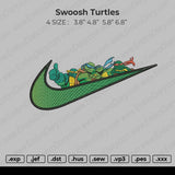 Swoosh Turtles Embroidery