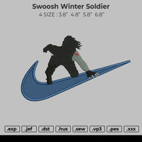 Swoosh Winter Soldier Embroidery