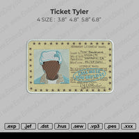 Ticket Tyler Embroidery
