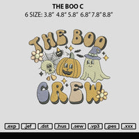 The Boo C Embroidery File 6 sizes