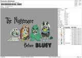 The Nightmare Embroidery File 6 sizes