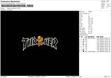 Pokethrasher Embroidery File 6 sizes