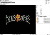 Pokethrasher Embroidery File 6 sizes