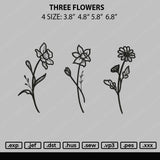 Three Flowers Embroidery