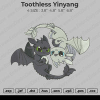 Toothless Yinyang Embroidery