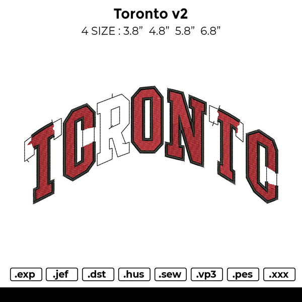 Toronto v2 Embroidery