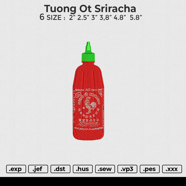 Tuong Ot Sriracha Embroidery File 6 size