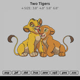 Two Tigers Embroidery