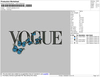 Vogue Butterflies Embroidery