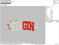 Virgin Text Embroidery