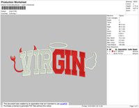 Virgin Text Embroidery