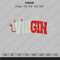 Virgin Text Embroidery