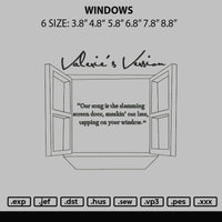 Windows Embroidery File 6 sizes