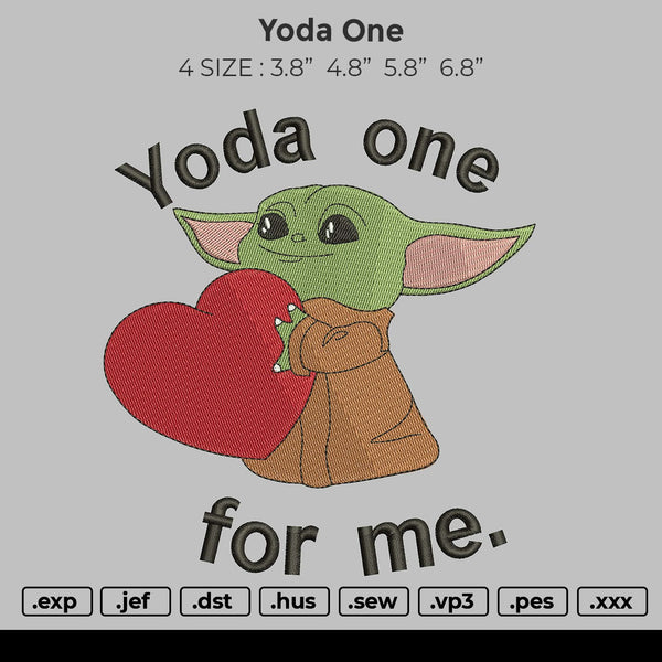 Yoda One Embroidery