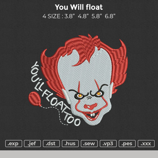 You Will Float Embroidery
