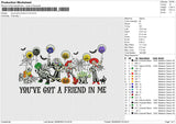 Youve got a friend in me Embroidery File 6 size