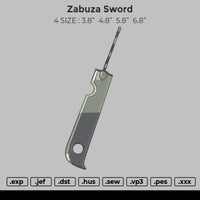 Zabuza Sword Embroidery